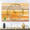 Designart 'Gilded Amber Ii Modern Multipanel Wall Clock
